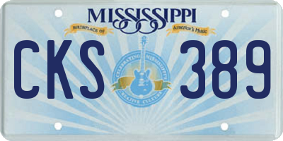 MS license plate CKS389