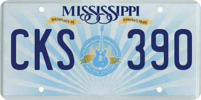 MS license plate CKS390