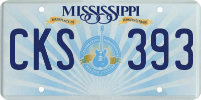 MS license plate CKS393
