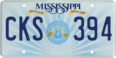 MS license plate CKS394