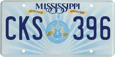 MS license plate CKS396