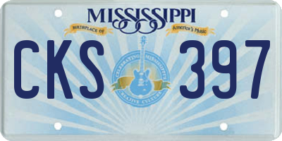 MS license plate CKS397