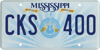 MS license plate CKS400