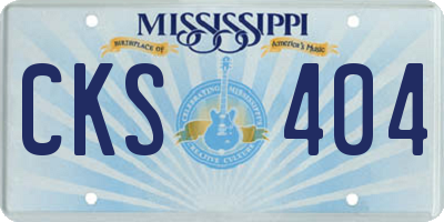 MS license plate CKS404