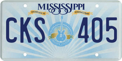 MS license plate CKS405
