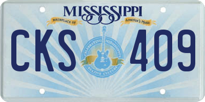 MS license plate CKS409