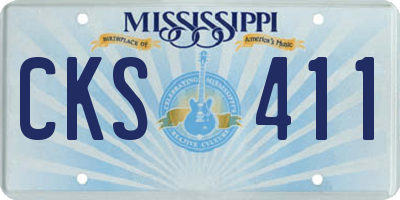 MS license plate CKS411
