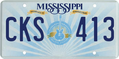 MS license plate CKS413