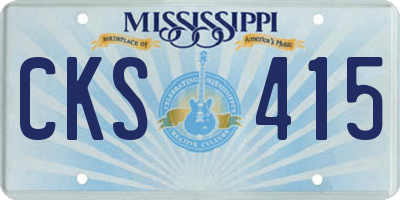 MS license plate CKS415