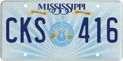 MS license plate CKS416