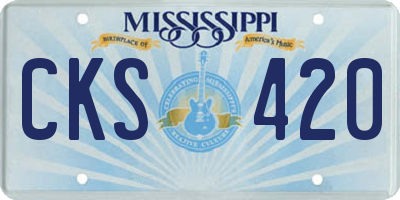MS license plate CKS420