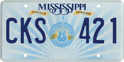 MS license plate CKS421