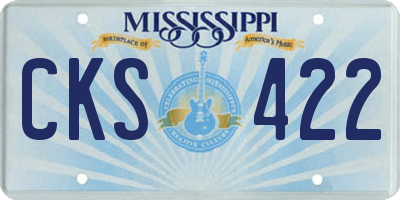MS license plate CKS422