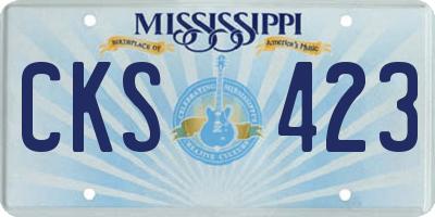 MS license plate CKS423