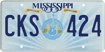 MS license plate CKS424