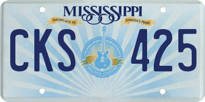 MS license plate CKS425