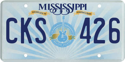 MS license plate CKS426