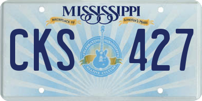 MS license plate CKS427