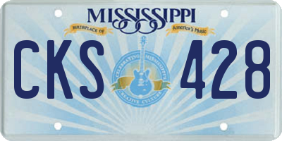 MS license plate CKS428
