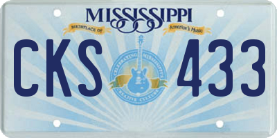 MS license plate CKS433