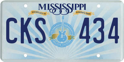MS license plate CKS434