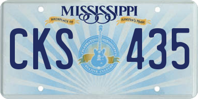MS license plate CKS435