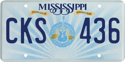 MS license plate CKS436