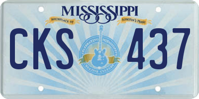 MS license plate CKS437