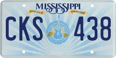 MS license plate CKS438