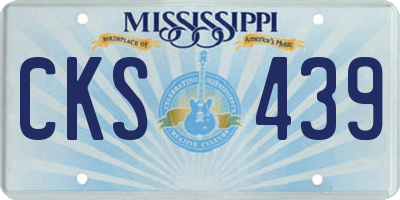 MS license plate CKS439