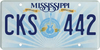 MS license plate CKS442