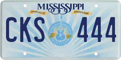 MS license plate CKS444