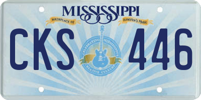 MS license plate CKS446