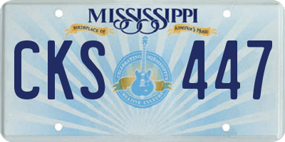 MS license plate CKS447
