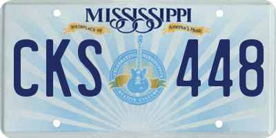 MS license plate CKS448