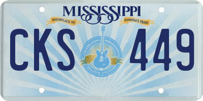 MS license plate CKS449
