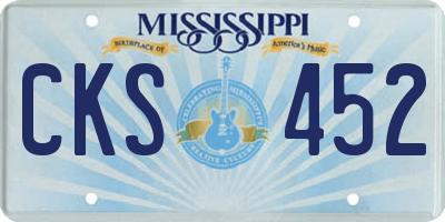 MS license plate CKS452