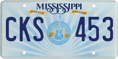 MS license plate CKS453