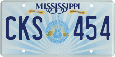 MS license plate CKS454