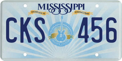 MS license plate CKS456