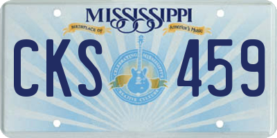 MS license plate CKS459