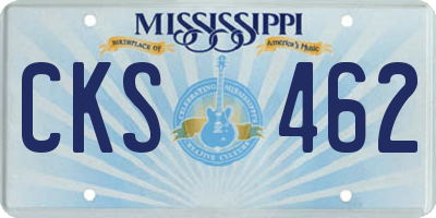 MS license plate CKS462
