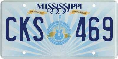 MS license plate CKS469