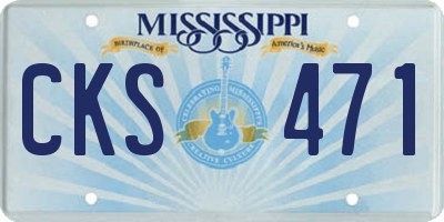 MS license plate CKS471