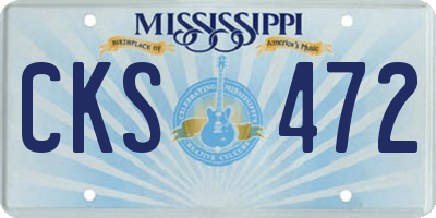 MS license plate CKS472