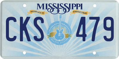 MS license plate CKS479