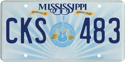 MS license plate CKS483