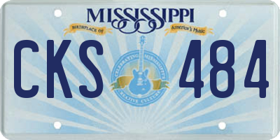 MS license plate CKS484