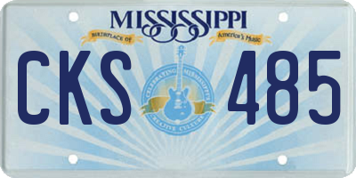 MS license plate CKS485