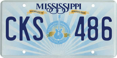MS license plate CKS486
